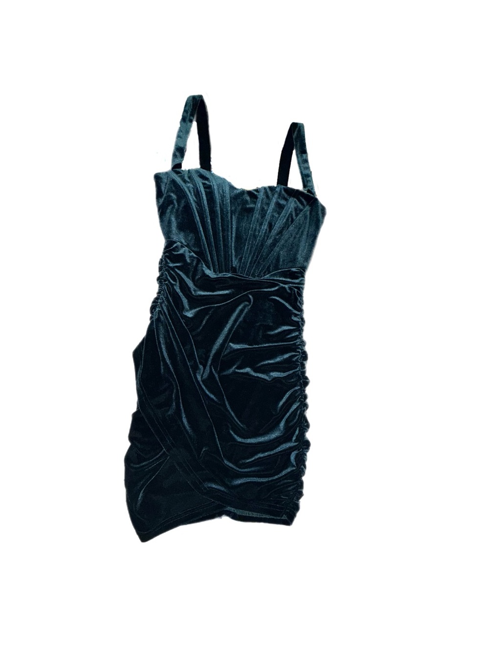 Vintage 90s Emerald Green Velvet Bodycon Dress